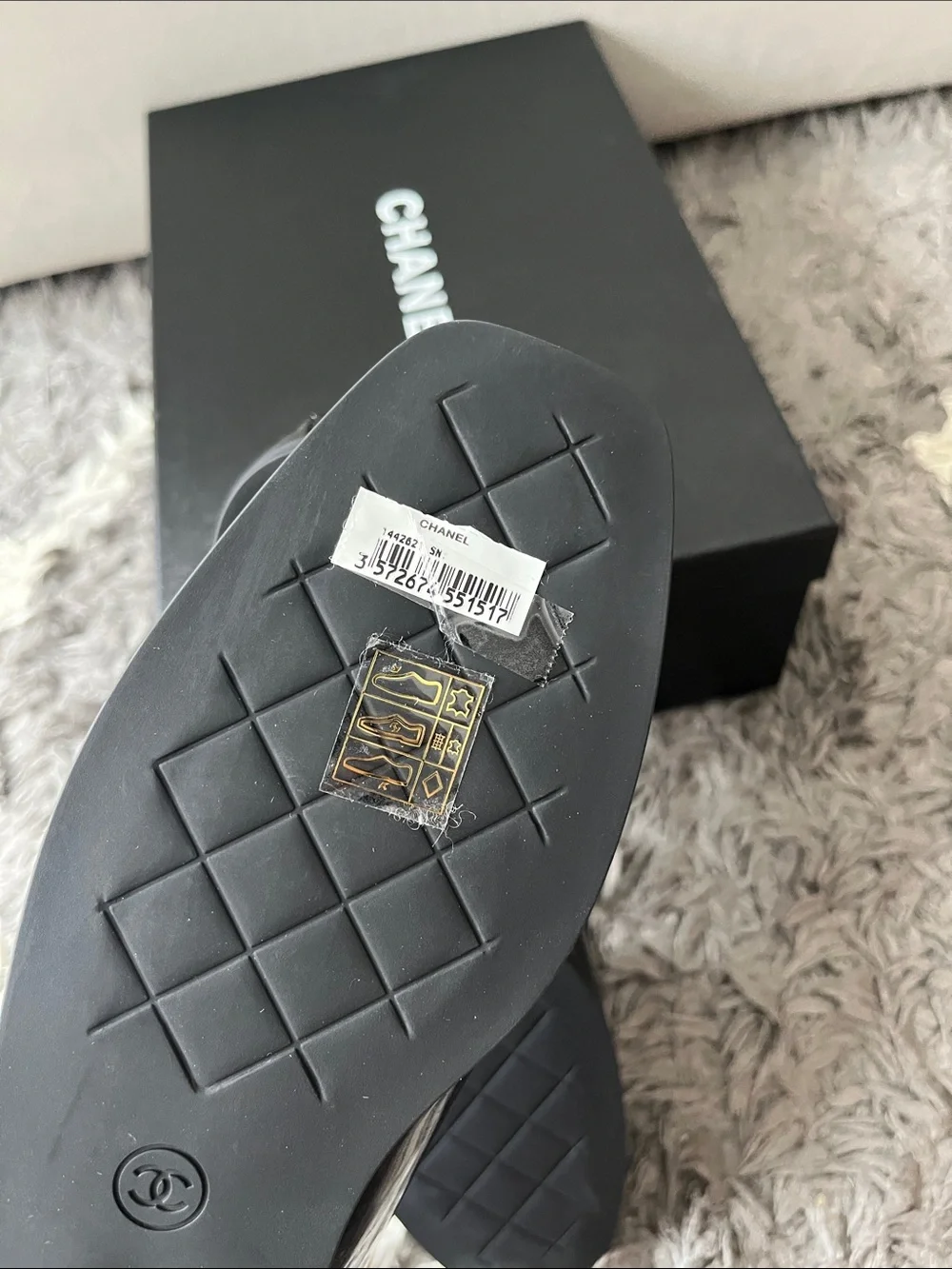 Chanel black loafers. Patent calfskin. Size 36.5. New in box. Season 24C.